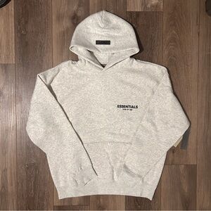 Essentials Light Gray Men's Hoodie